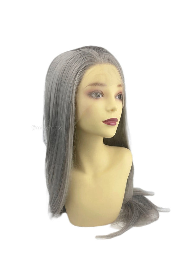 Cowboy ii Silver｜Pre-Plucked Synthetic Swiss Heat-resistant Lace Front Wig