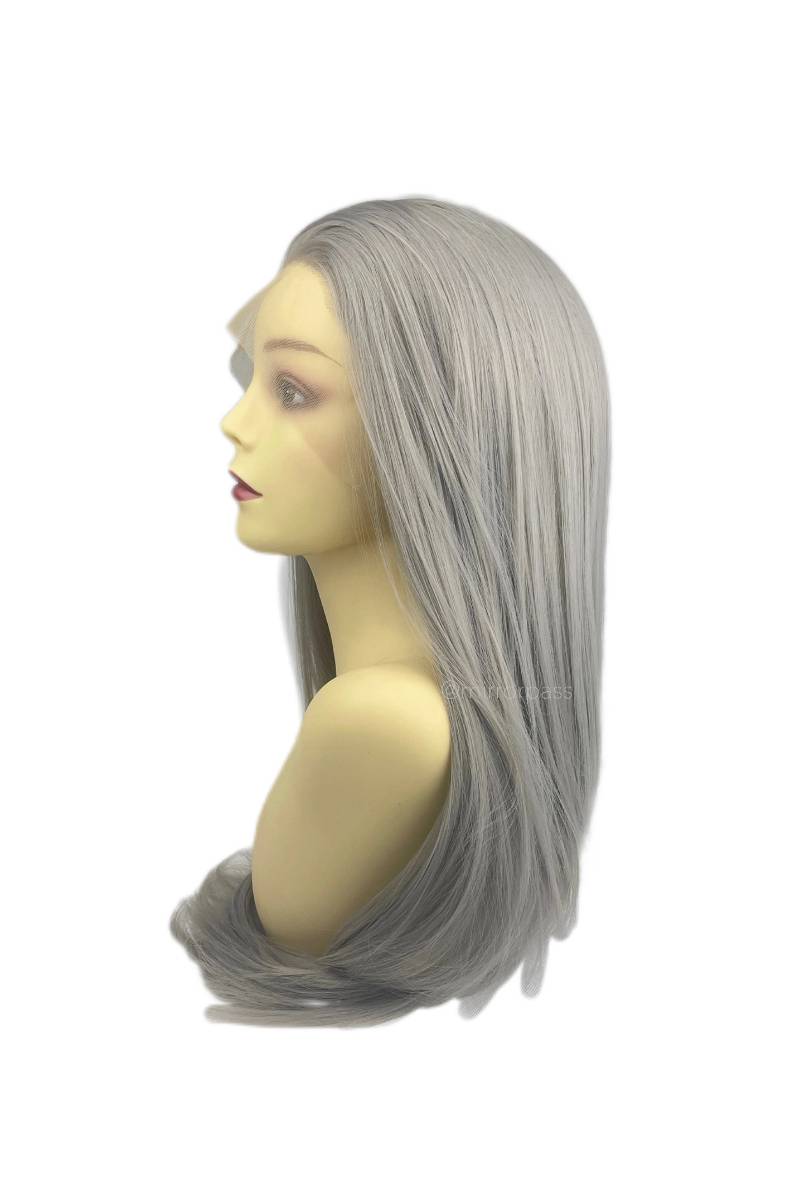 Cowboy ii Silver｜Pre-Plucked Heat-resistant Synthetic Swiss Lace Front Wig