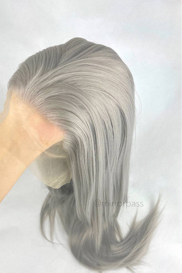 Cowboy ii Silver｜Pre-Plucked Heat-resistant Synthetic Swiss Lace Front Wig