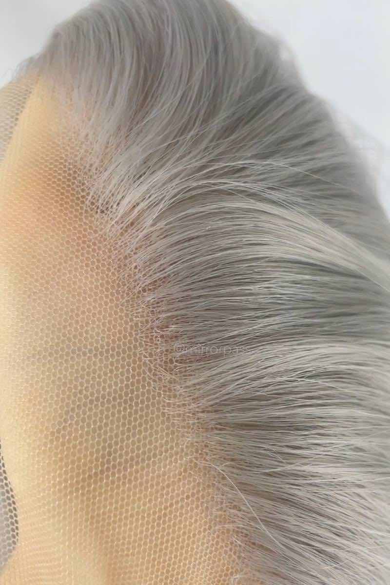 Cowboy ii Silver｜Pre-Plucked Heat-resistant Synthetic Swiss Lace Front Wig