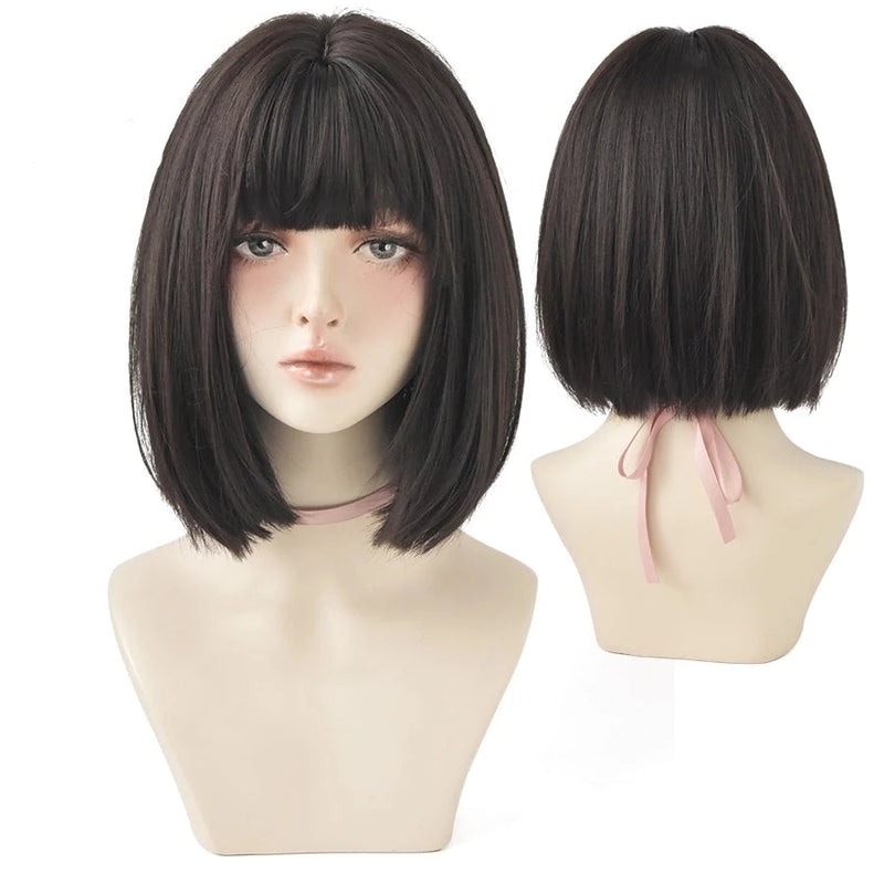 We call her Davia, a 13-inch sleek black bob wig that adds the perfect POP to any look. She has 3 shades in natural black, camel, black coffee.