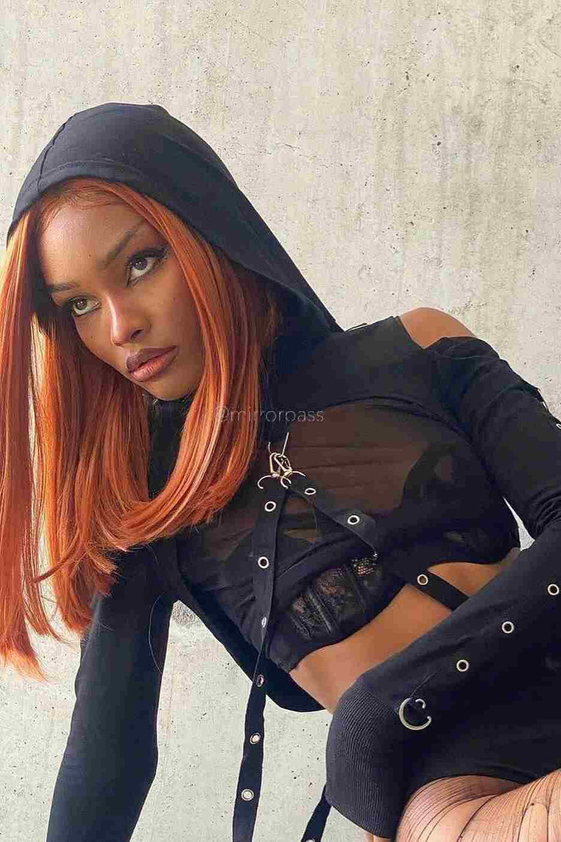 Stenie｜Synthetic Swiss Lace Front Wig