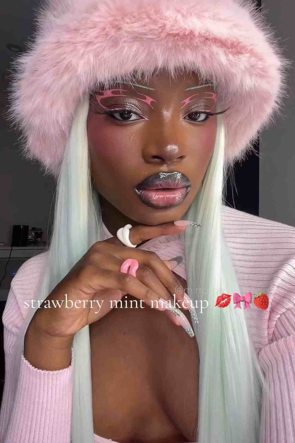 Aquamarine Crystal｜Synthetic Swiss Lace Front Wig