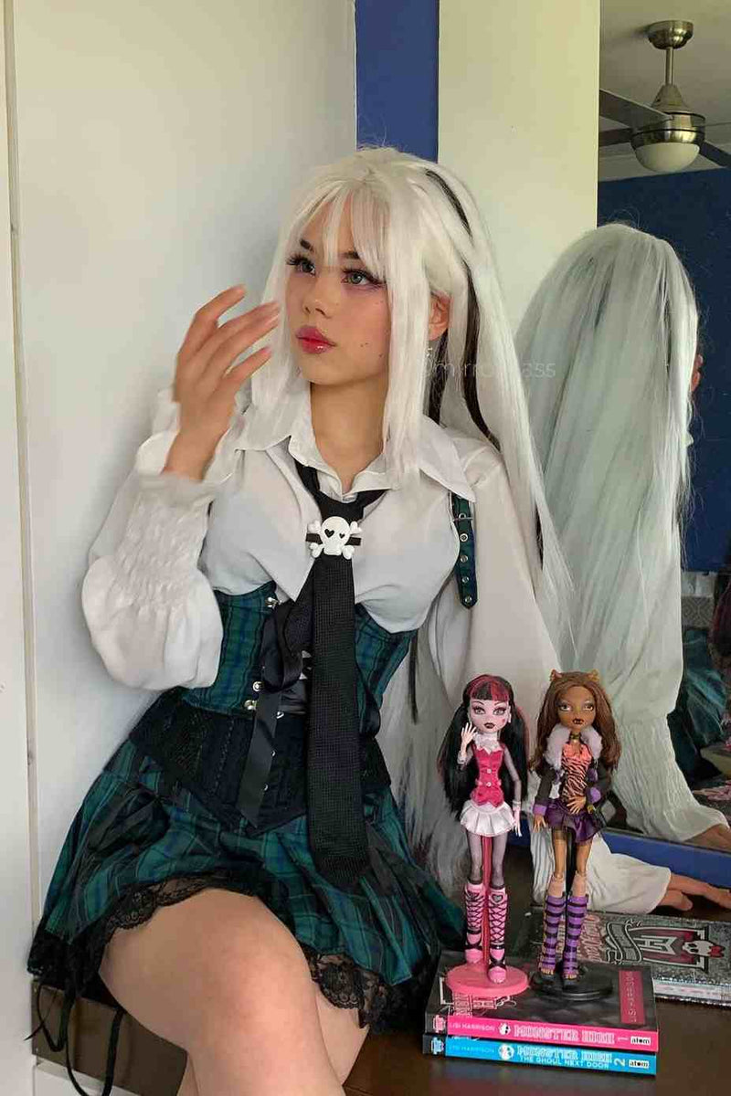Silver Sable｜Synthetic Swiss Lace Front Wig