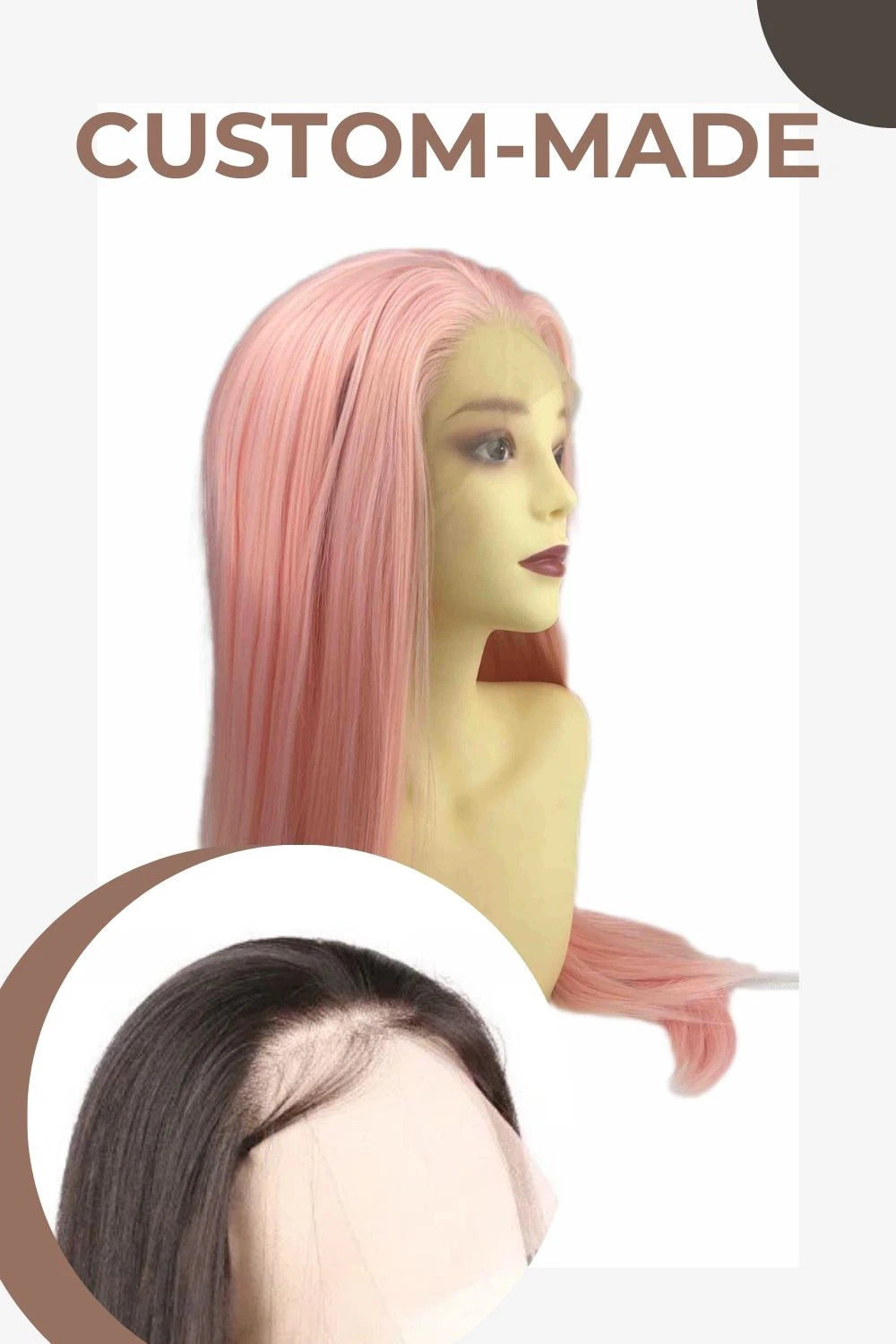 Rose Serenity｜ Pre-Plucked Heat-resistant Synthetic Swiss Lace Front Wig
