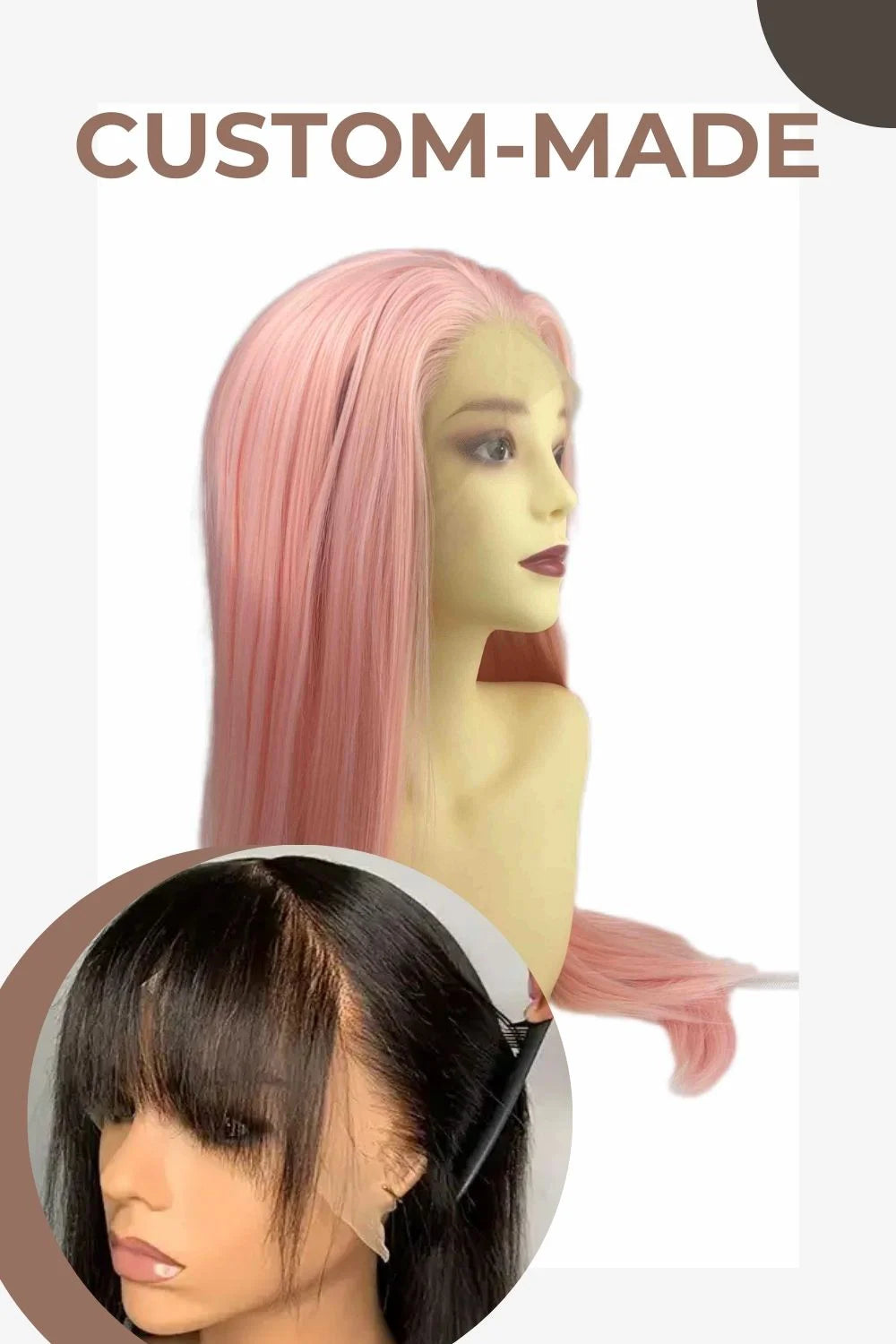 Rose Serenity｜ Pre-Plucked Heat-resistant Synthetic Swiss Lace Front Wig