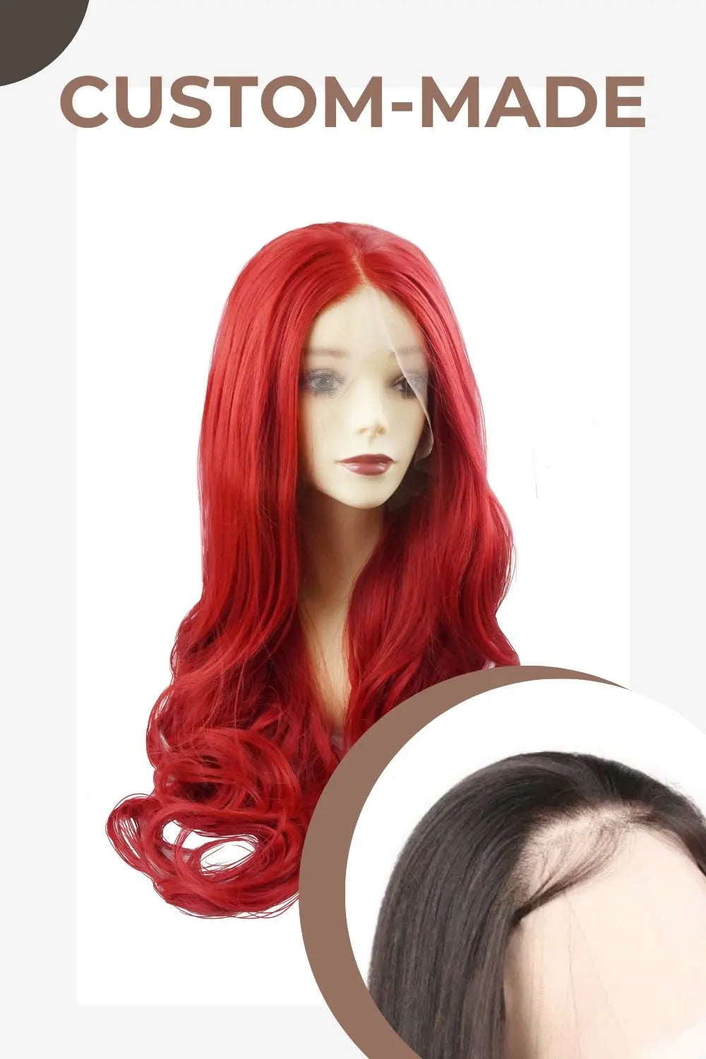 Ariel｜synthetic Swiss lace front wig