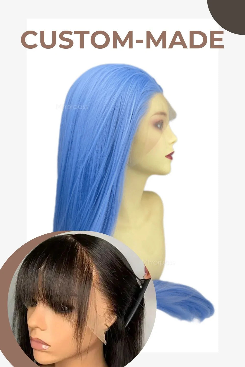 Autumn Sky｜Pre-Plucked Synthetic Swiss Heat-resistant Lace Front Wig