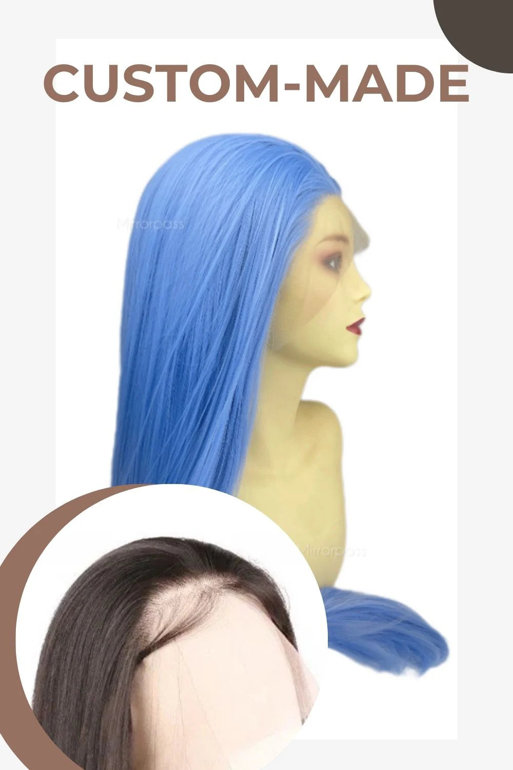 Autumn Sky｜Pre-Plucked Synthetic Swiss Heat-resistant Lace Front Wig