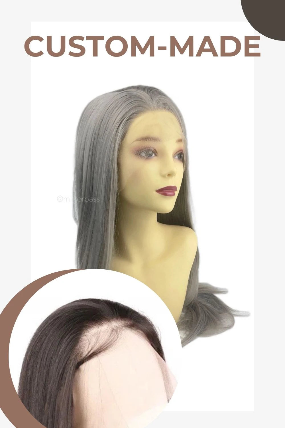 Cowboy ii Silver｜Pre-Plucked Heat-resistant Synthetic Swiss Lace Front Wig