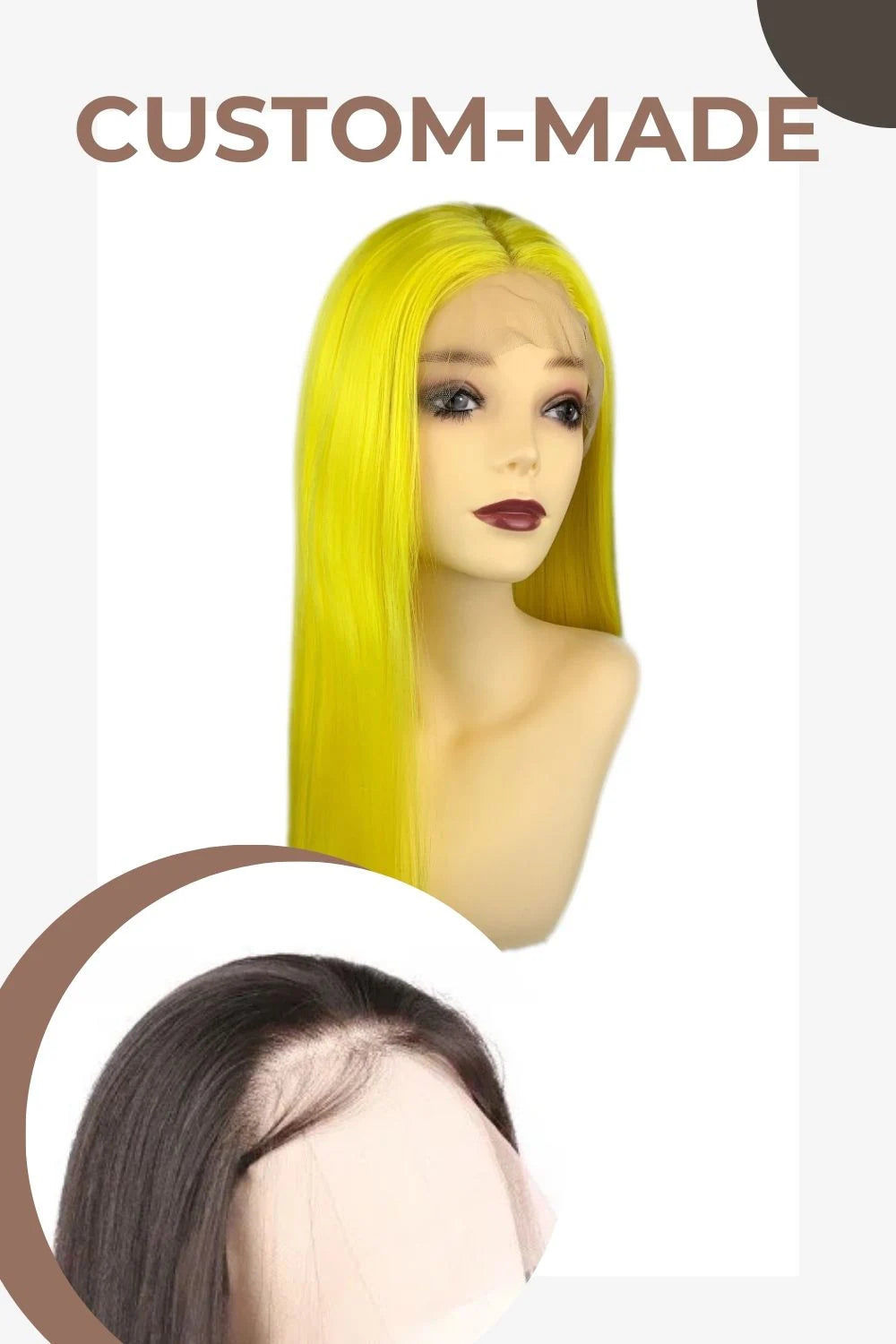 Lemon｜synthetic swiss lace front wig