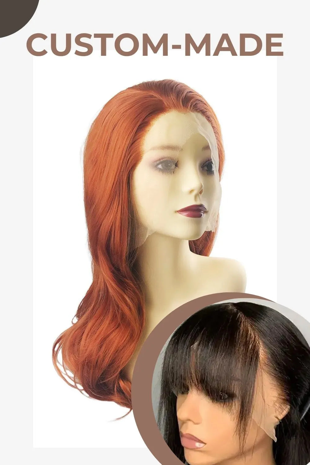 Mera｜synthetic swiss lace front wig