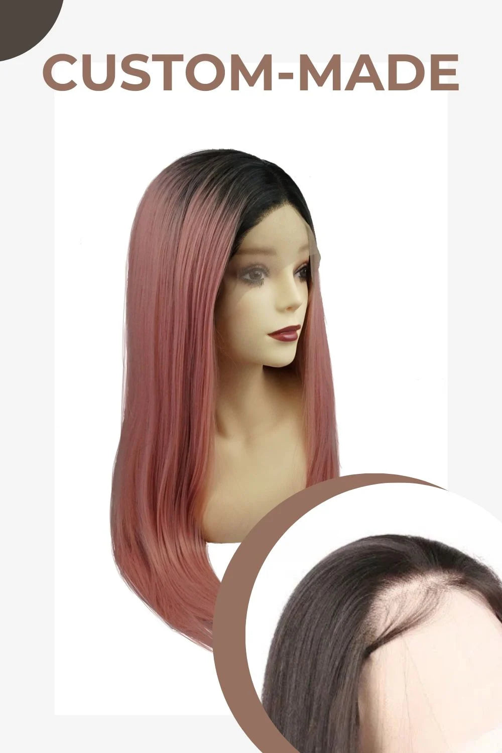 Pink Punk｜synthetic swiss lace front wig