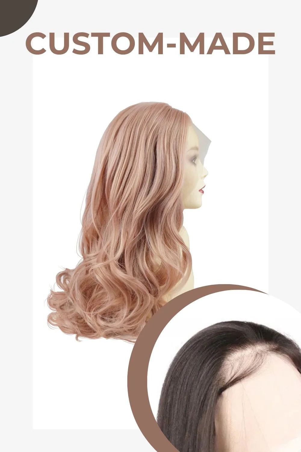 Pinky Quartz｜synthetic Swiss lace front wig