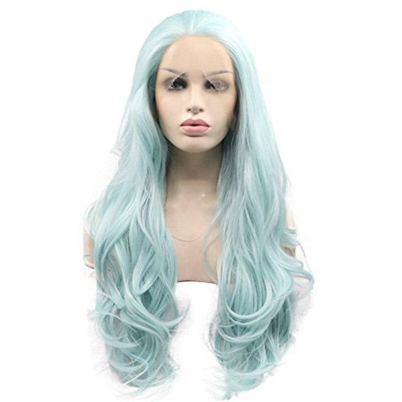 (Simple Packed) Tiffany blue｜Synthetic Swiss Lace Front Wig