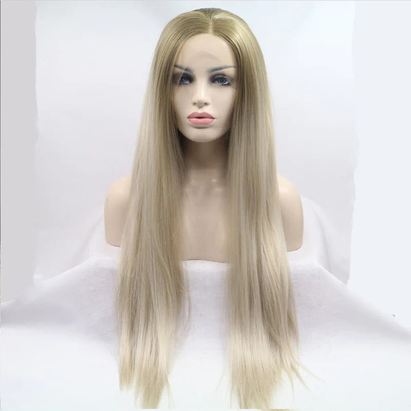 (SIMPLE PACKED) GOLDEN PEARL | SYNTHETIC SWISS LACE FRONT WIG