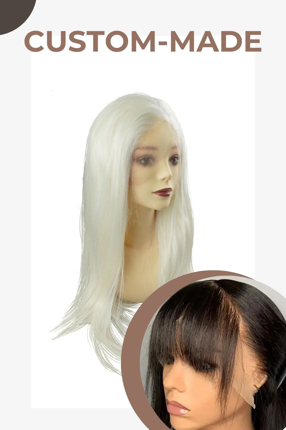 Silver Sable｜synthetic swiss lace front wig