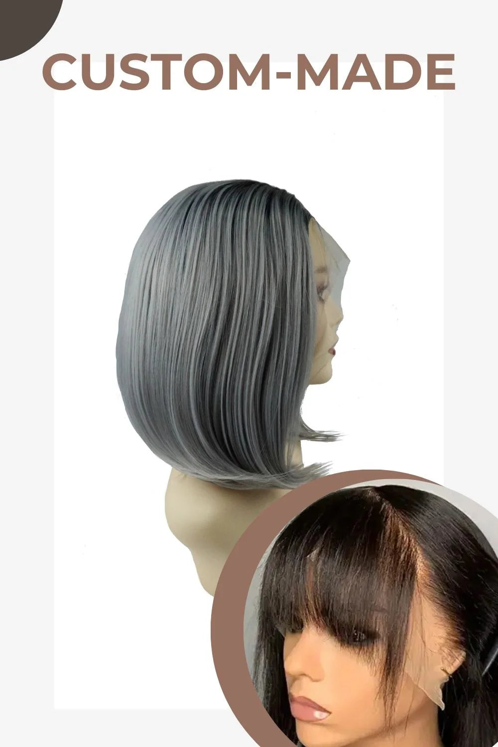 Storm｜synthetic swiss lace front wig