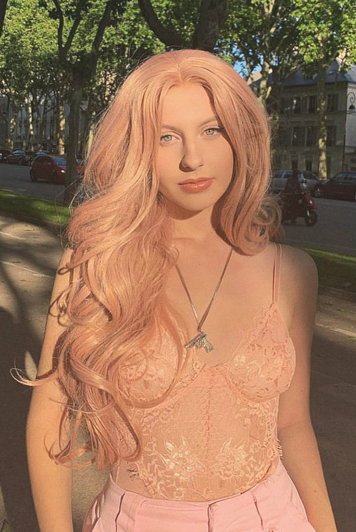 Pinky Quartz｜Synthetic Swiss Lace Front Wig Mirrorpass.com