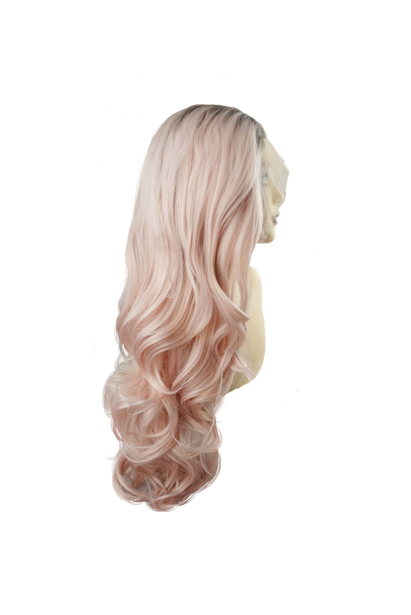 Pinkblack｜Synthetic Swiss Lace Front Wig Mirrorpass.com