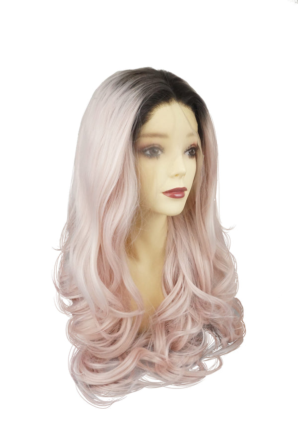 Pinkblack｜Synthetic Swiss Lace Front Wig Mirrorpass.com