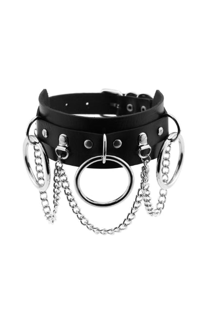Punk choker with chains