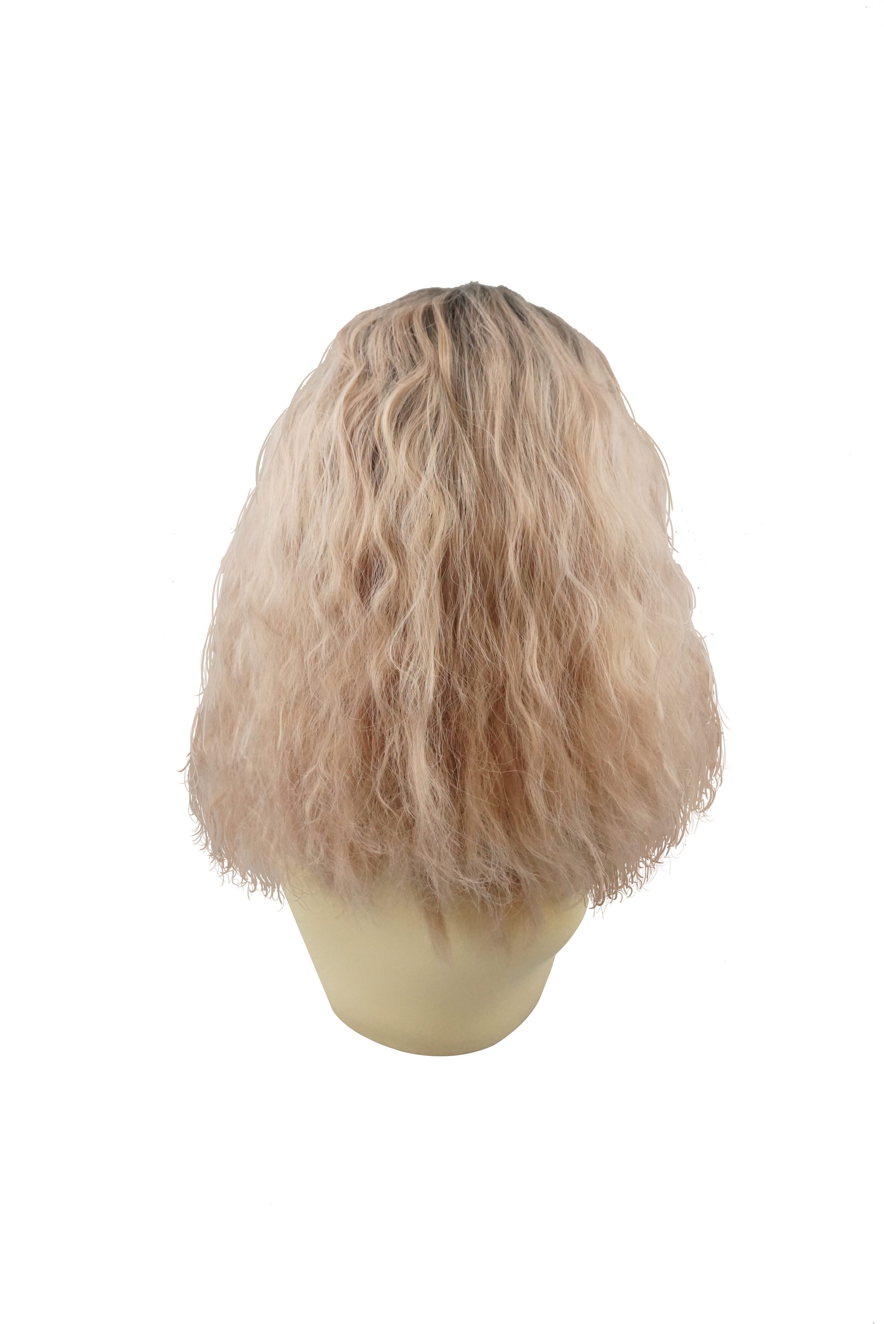 Peach｜synthetic swiss lace front wig