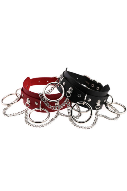 Punk choker with chains