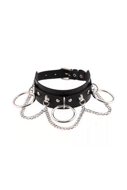 Punk choker with chains