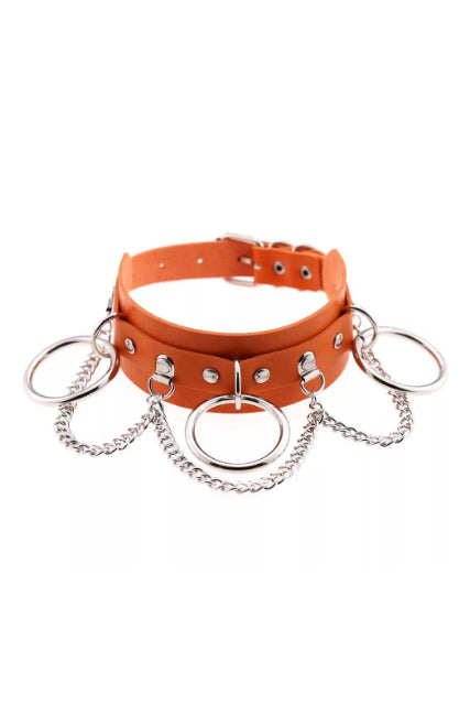 Punk choker with chains