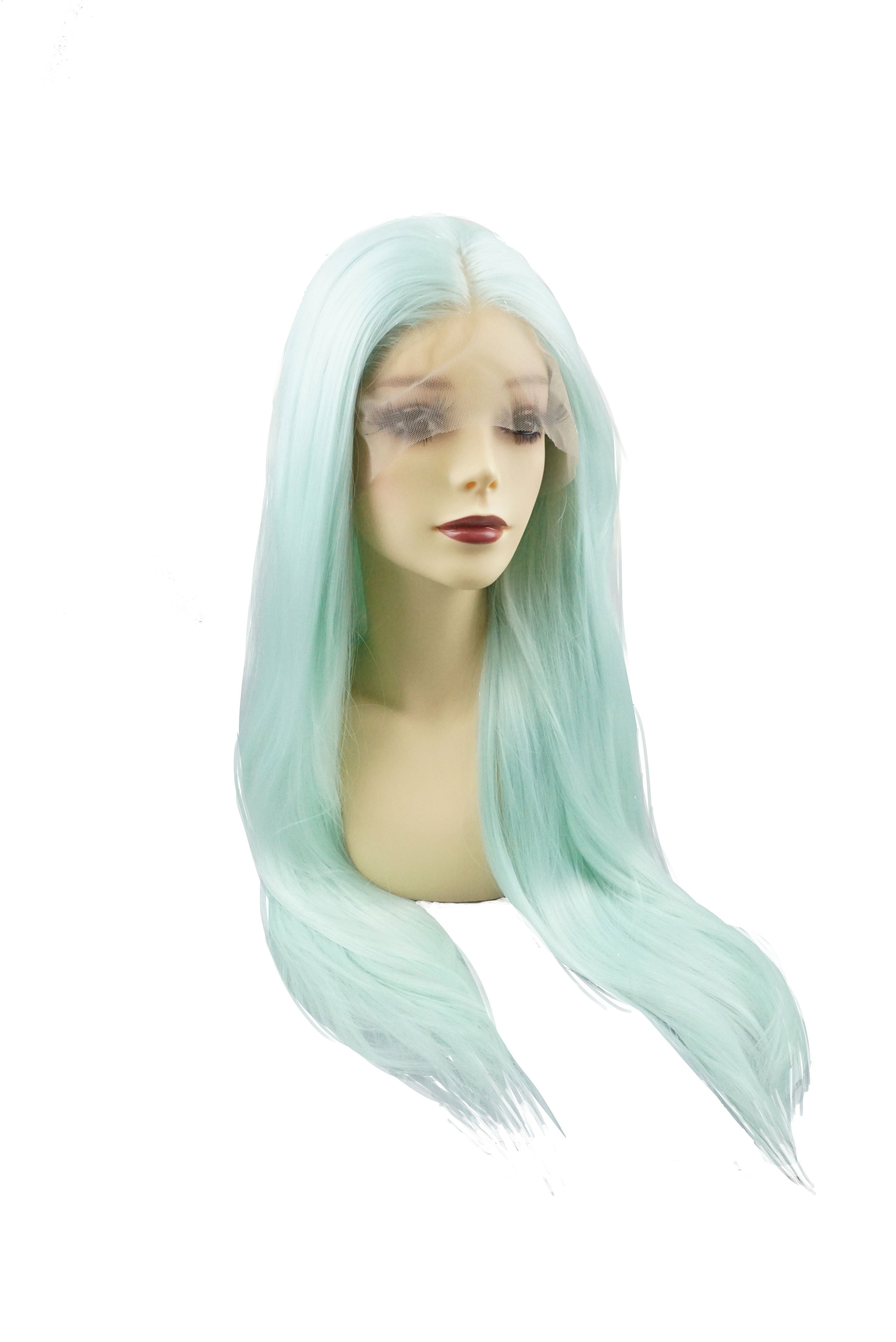 Aquamarine Crystal｜Synthetic Swiss Lace Front Wig 13*4 Mirrorpass.com