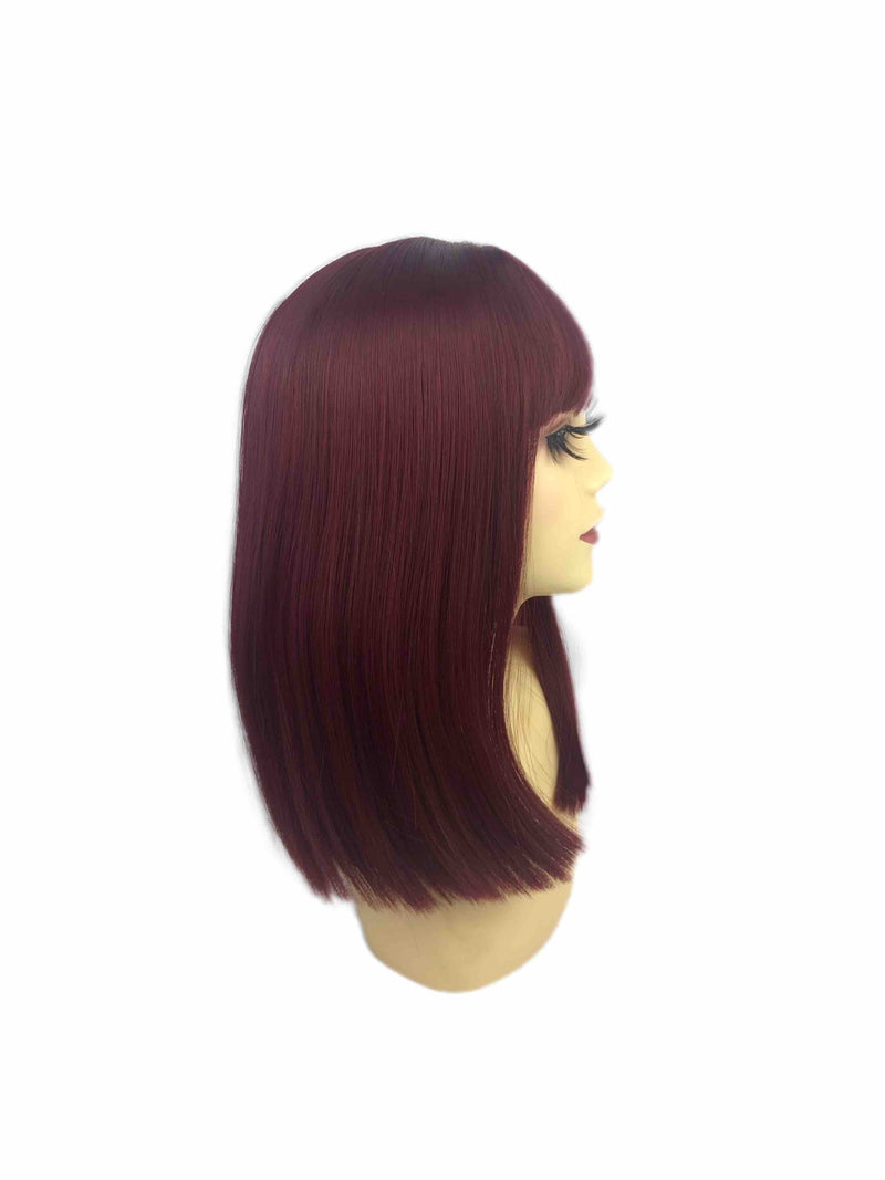 Lisa red  | rose cap heat resistant wig