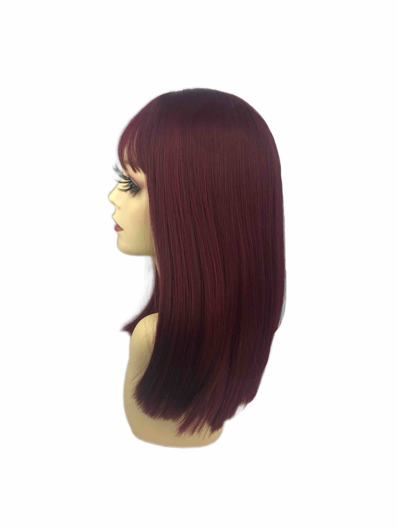 Lisa red  | rose cap heat resistant wig