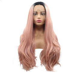 (Simple Packed) Pinkblack｜Synthetic Swiss Lace Front Wig