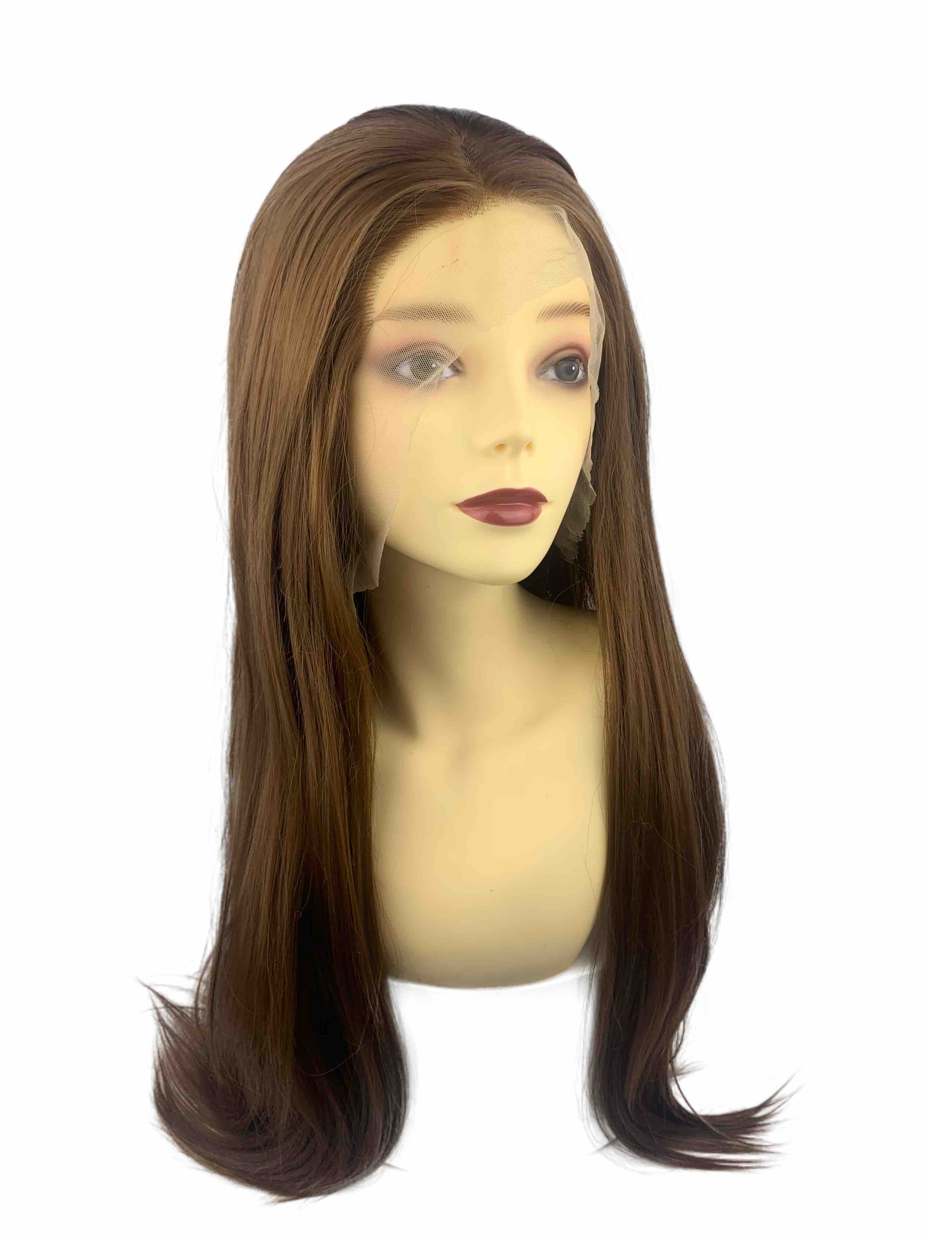 Leopard | synthetic swiss lace front wig 13*4 brunette hair color 
