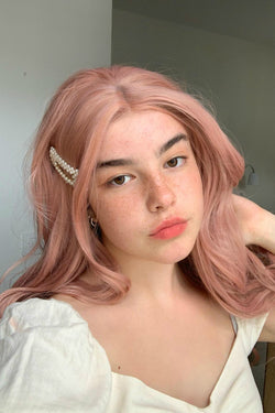 Pinky Quartz｜Synthetic Swiss Lace Front Wig Mirrorpass.com