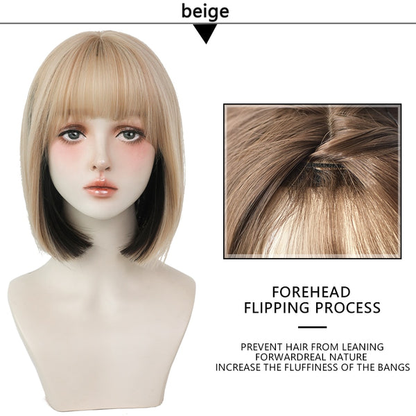 (Simple Packed) Lisa Bob | Rose Cap Heat-resistant Wig