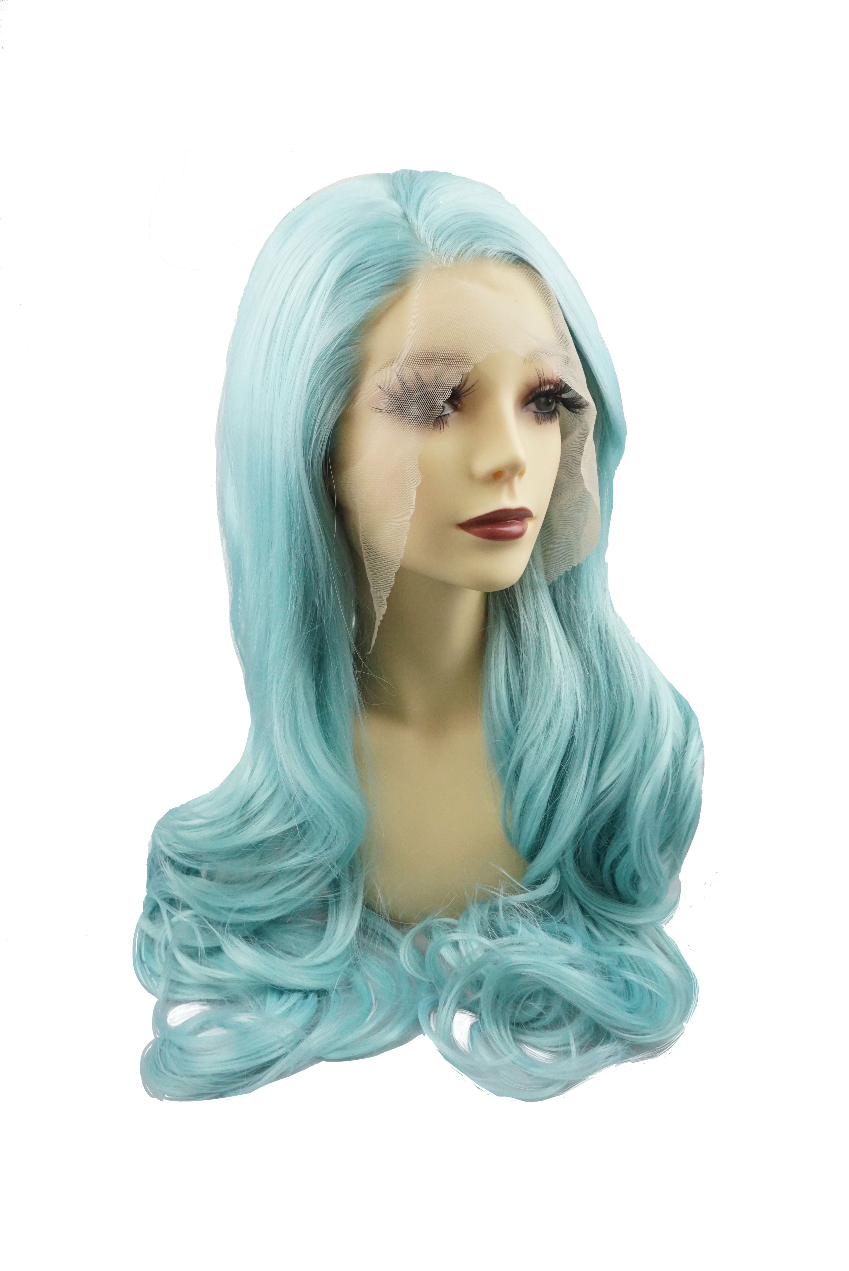 Tiffany blue｜Synthetic Swiss Lace Front Wig 13*4 mirrorpass.com