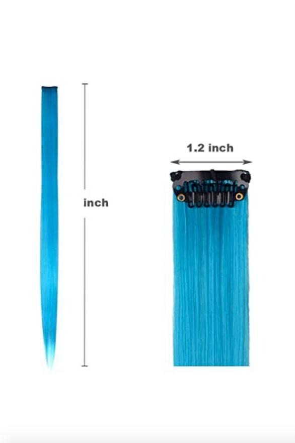 (Free Shipping) Straight Colored Clip in Hair Extensions 20"