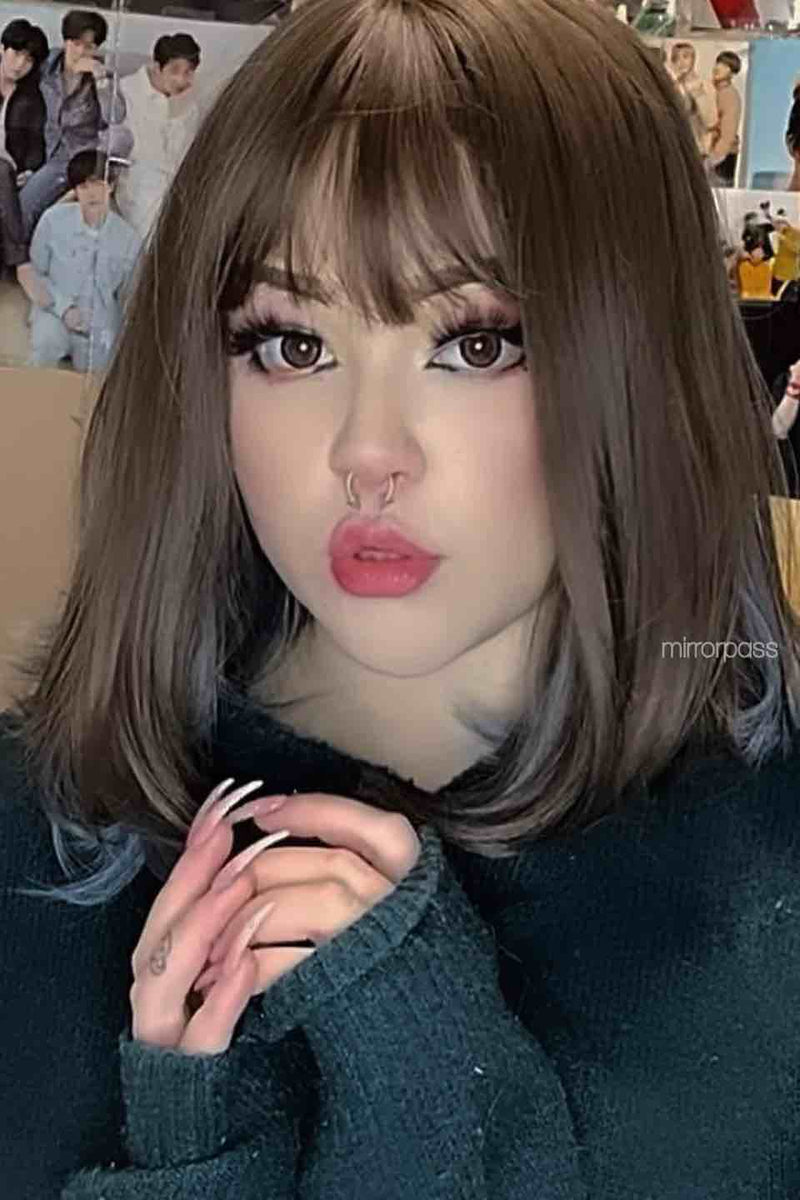 Berry blue | Capless cap wig Mirrorpass.com
