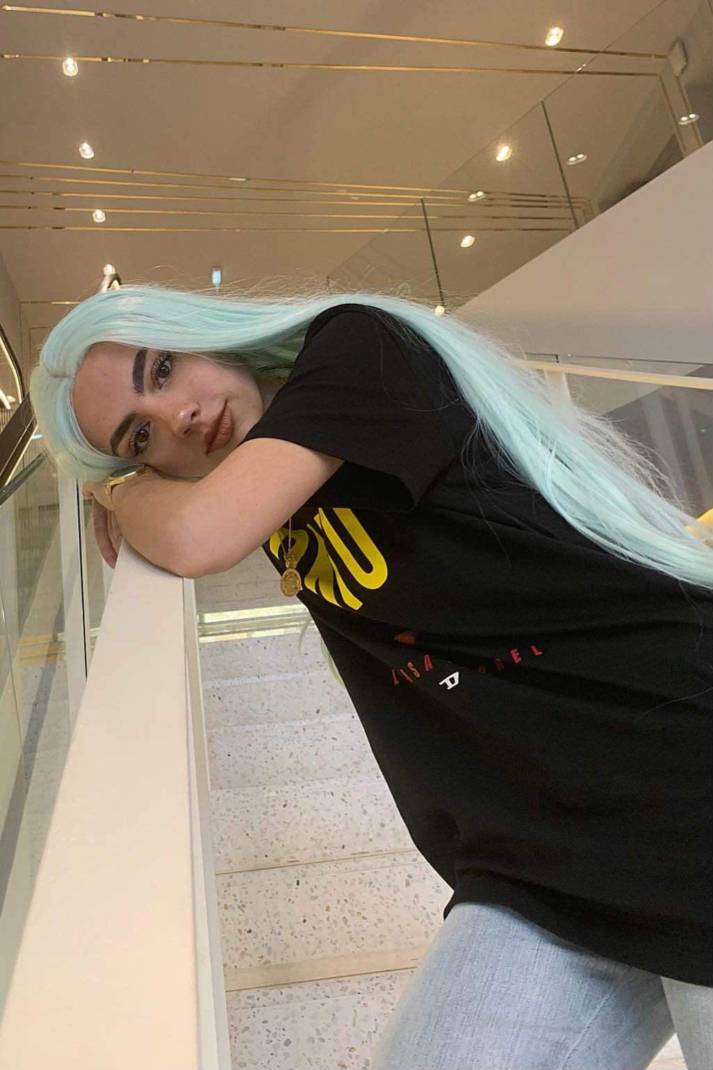 Aquamarine Crystal｜Synthetic Swiss Lace Front Wig Mirrorpass.com