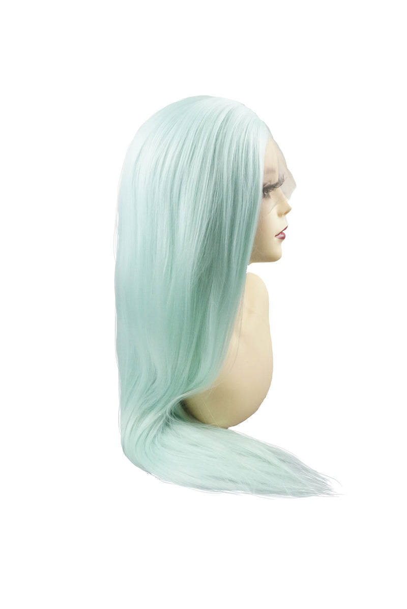 Aquamarine Crystal｜Synthetic Swiss Lace Front Wig Mirrorpass.com