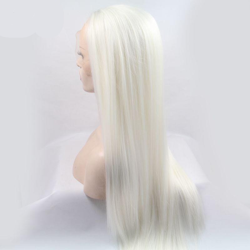 (Simple Packed) Silver Sable | Synthetic Swiss Lace Front Wig