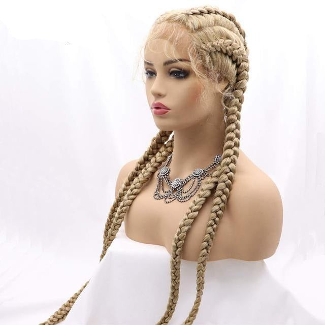 (Simple packed) Alicia | braided swiss lace front wig