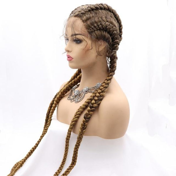 (Simple packed) Alicia | braided swiss lace front wig